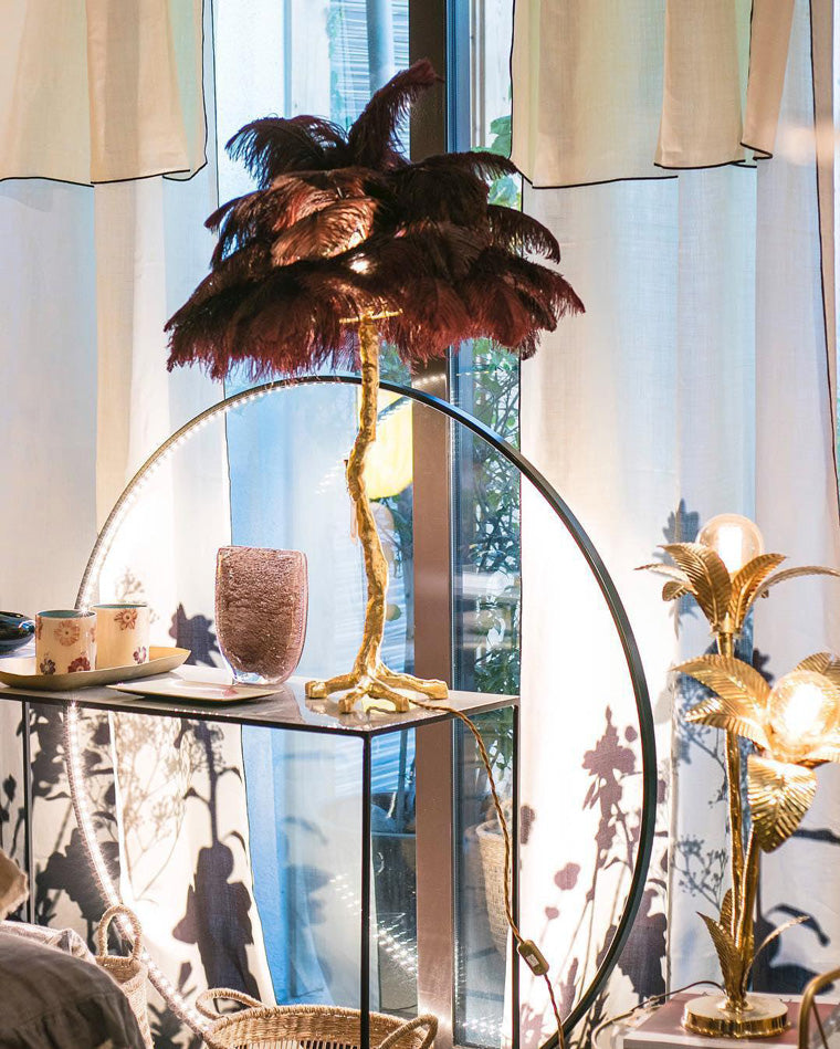 Diff Feather Palm Tree Table Lamp-DF8016