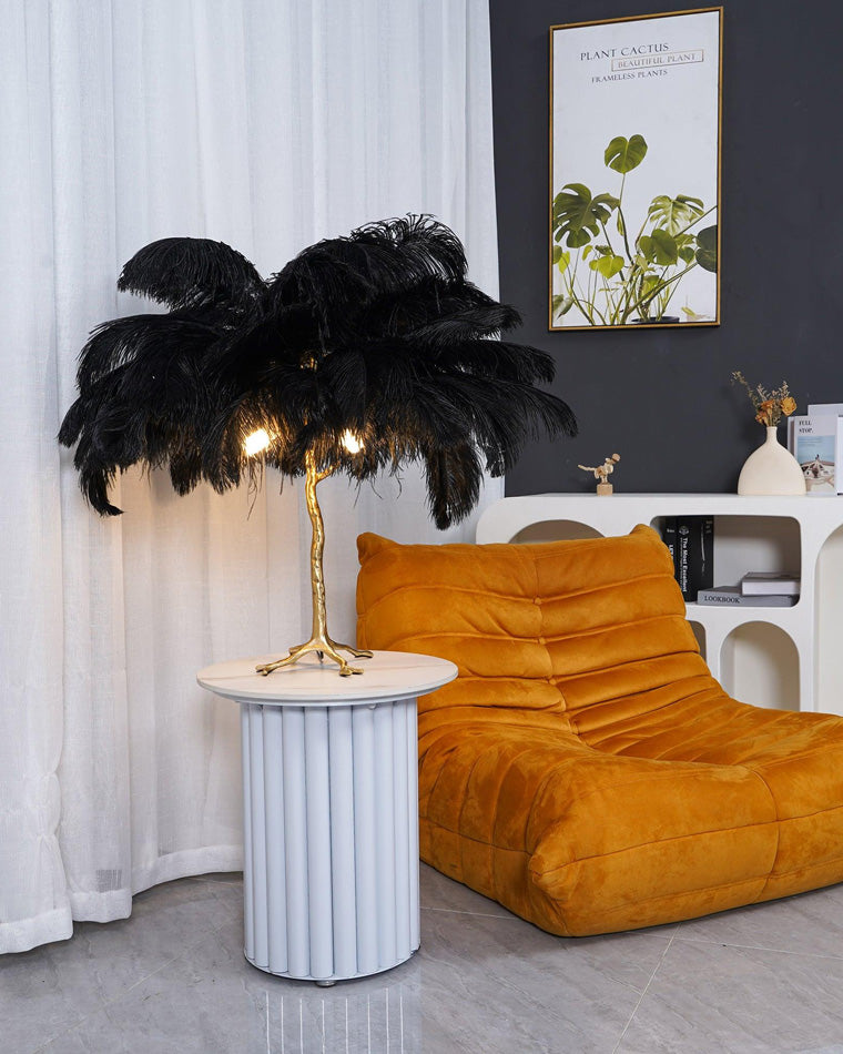 Diff Feather Palm Tree Table Lamp-DF8016