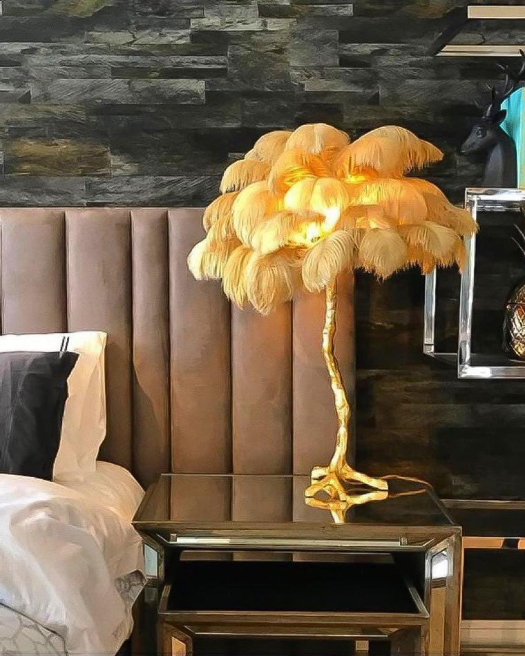 Diff Feather Palm Tree Table Lamp-DF8016
