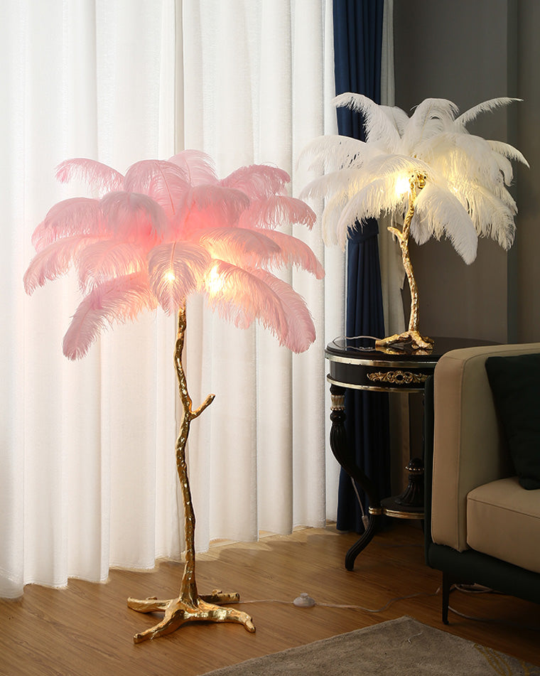 Diff Feather Palm Tree Table Lamp-DF8016