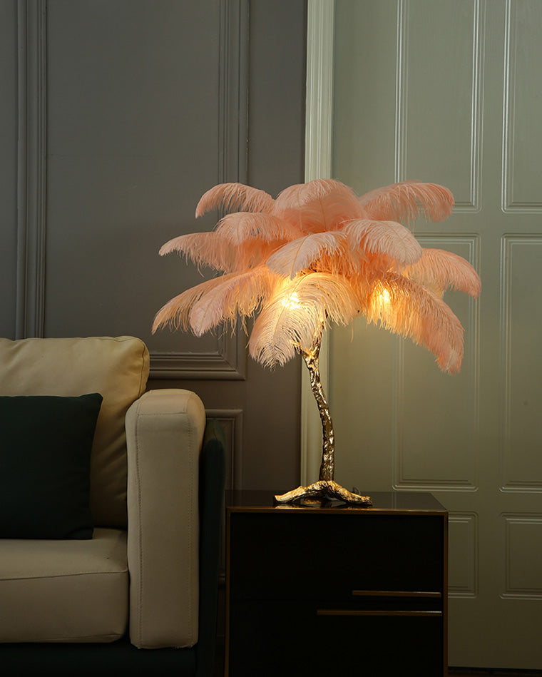 Diff Feather Palm Tree Table Lamp-DF8016