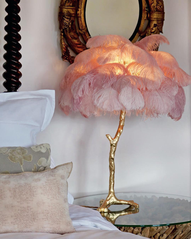 Diff Feather Palm Tree Table Lamp-DF8016