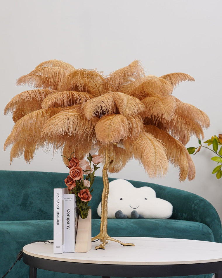 Diff Feather Palm Tree Table Lamp-DF8016