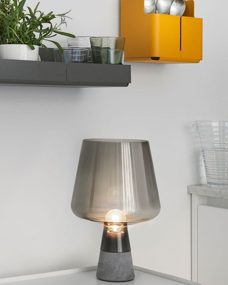 Diff Smoked Glass Table Lamp-DF8018
