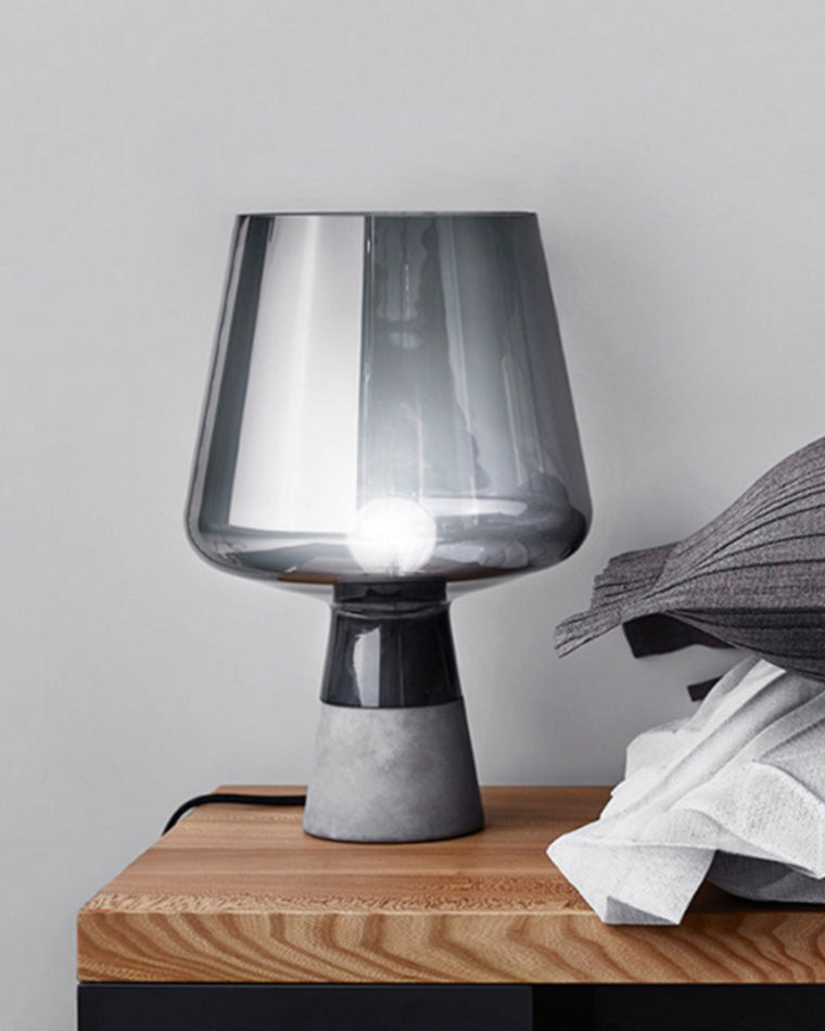 Diff Smoked Glass Table Lamp-DF8018