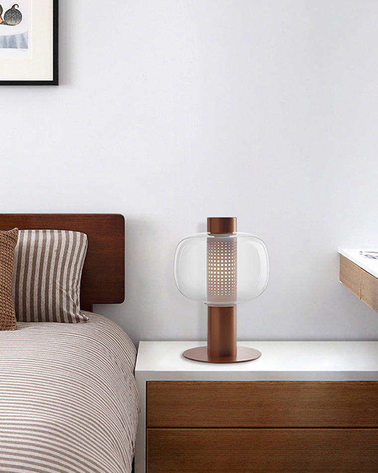 Diff Beautiful Cylinder Glass Table Lamp-DF8032