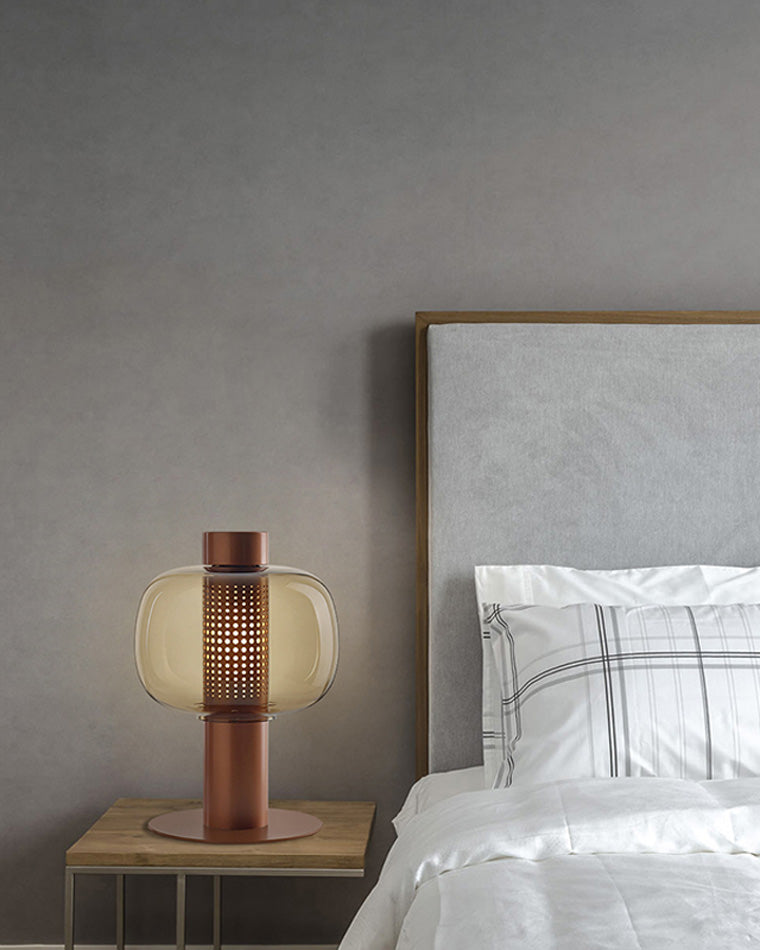 Diff Beautiful Cylinder Glass Table Lamp-DF8032