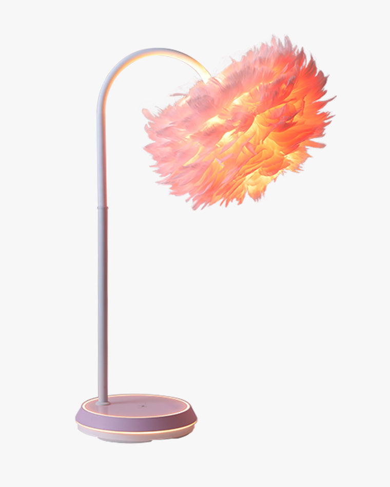 Diff Dimmable Flexible Feather Night Lamp with Wireless Charger-DF8045