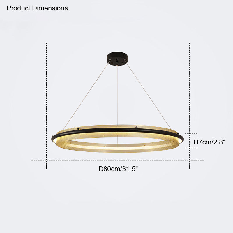 Diff Black and Gold Ring LED Chandelier-DF2119