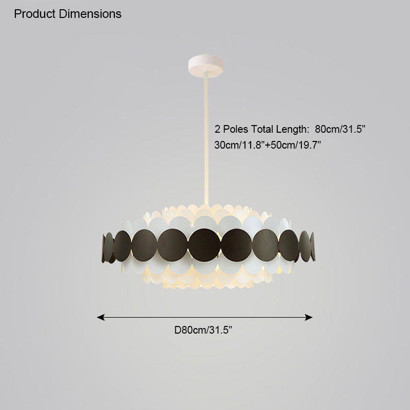 Diff Black/Blue Round Chandelier-DF2140