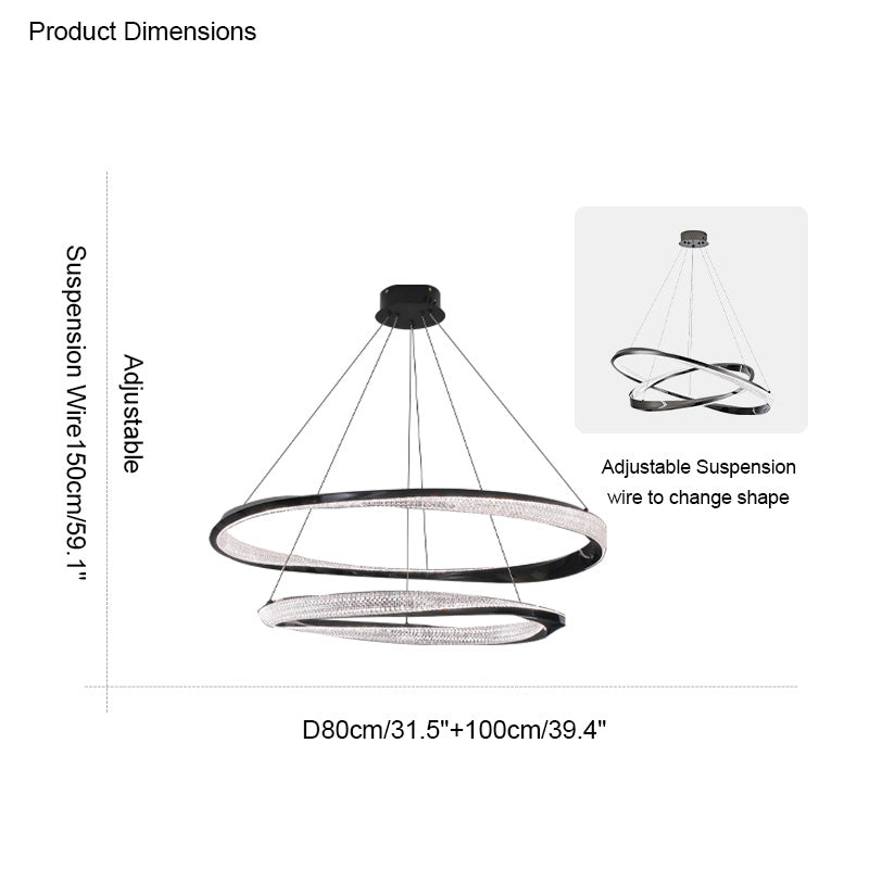 Diff Möbius Circular LED Chandelier-DF2128