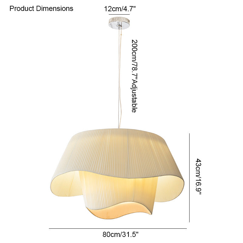 Diff Pleated Fabric Pendant Light-DF2130