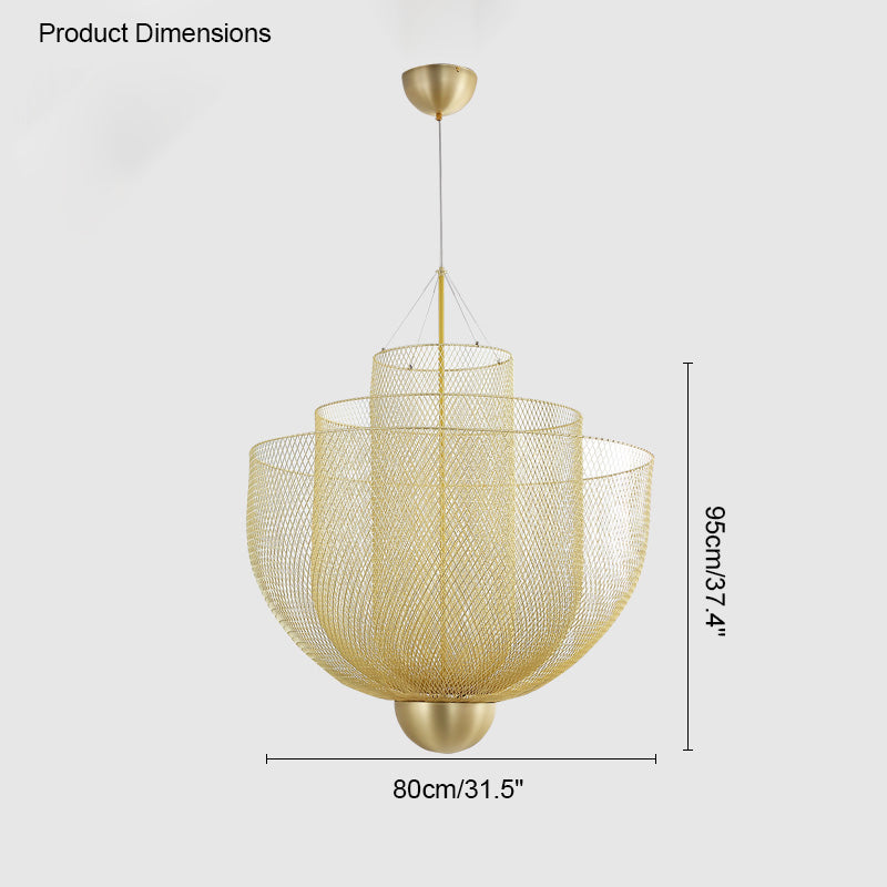 Diff Mesh Uplight Vaulted Ceiling Pendant Chandelier-DF2069