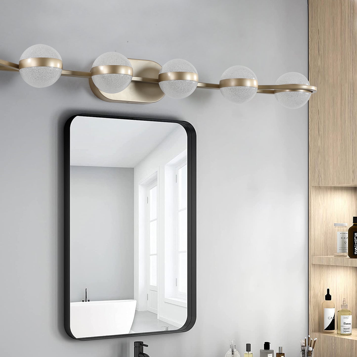 Modern Minimalist LED 5 Bulb Bathroom Vanity Light-DG2040