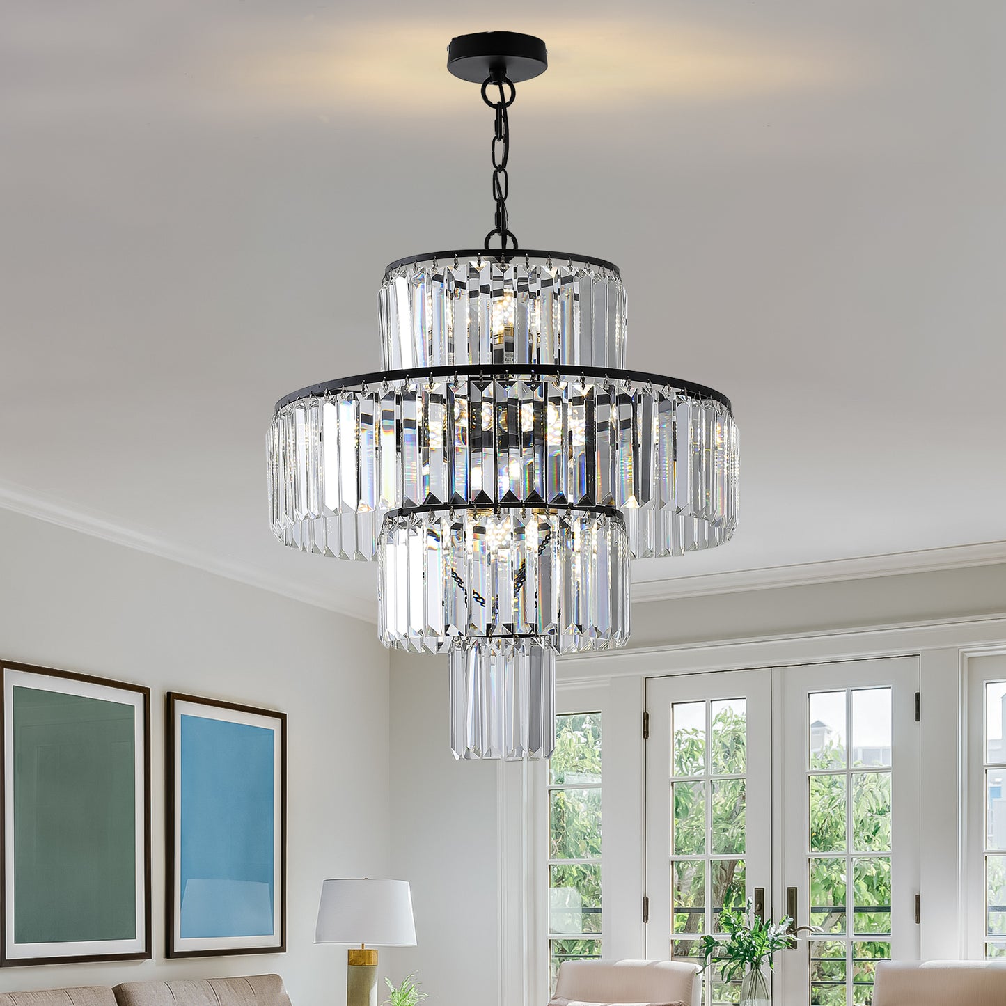 Black Luxury Crystal Chandelier Modern Chandeliers Lights -DG2012
