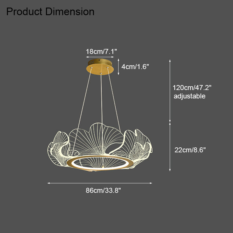 Diff Acrylic Ginkgo Leaf Chandelier - DF2000