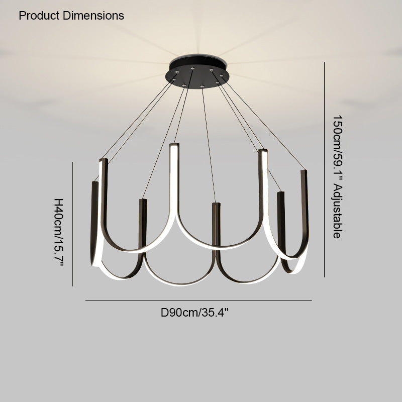 Diff Minimal U-shaped Round chandelier-DF2143