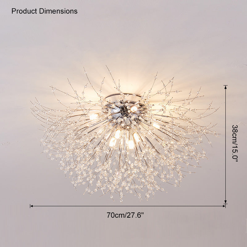 Diff Dandelion Crystal Flower Ceiling Light-DF1014