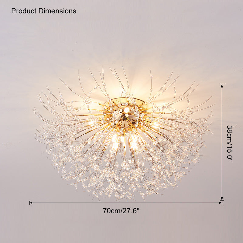 Diff Dandelion Crystal Flower Ceiling Light-DF1014