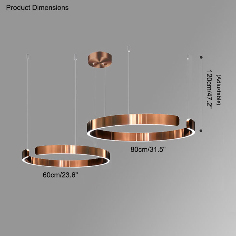Diff Black/Gold Ring Led Chandelier-DF2009