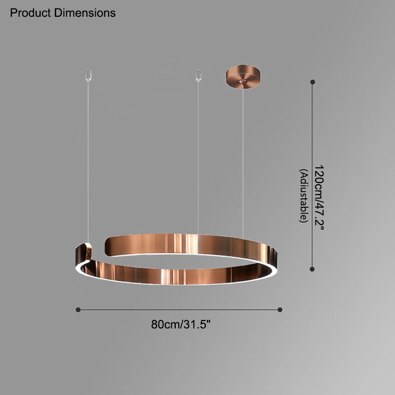 Diff Black/Gold Ring Led Chandelier-DF2009