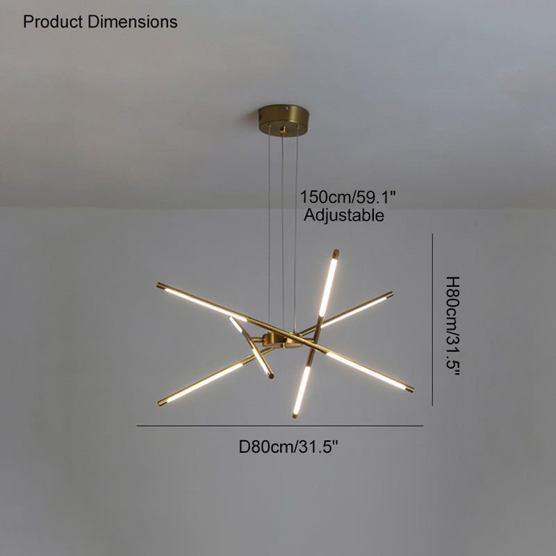 Diff Light Rods LED Chandelier-DF2034