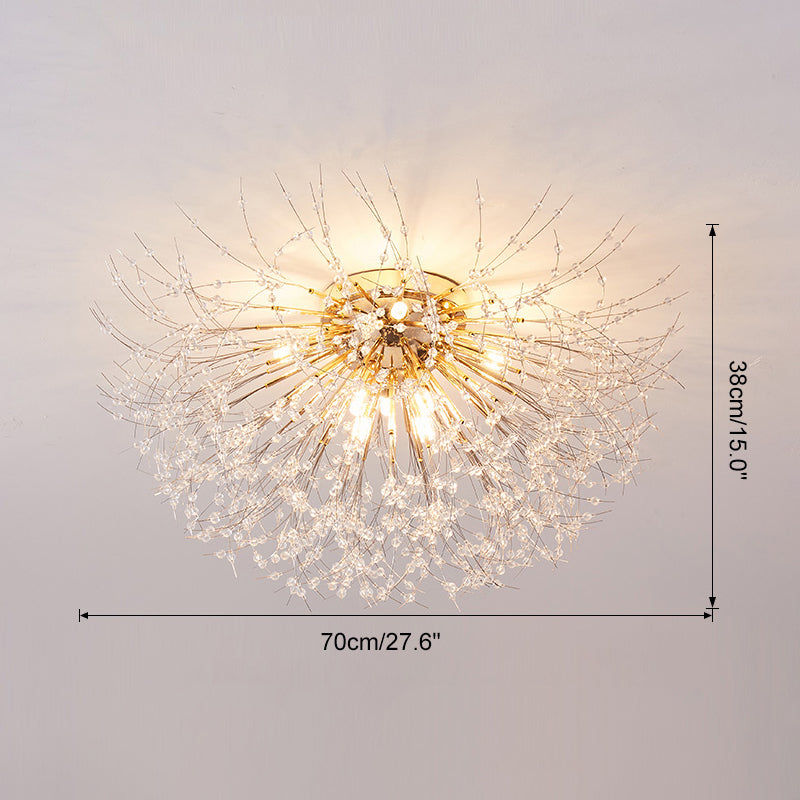 Diff Dandelion Crystal Flower Ceiling Light-DF1014