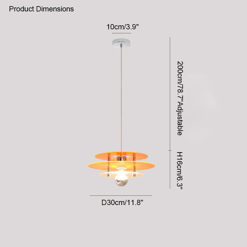 Diff Space Age Flying Saucer Pendant Light-DF2098