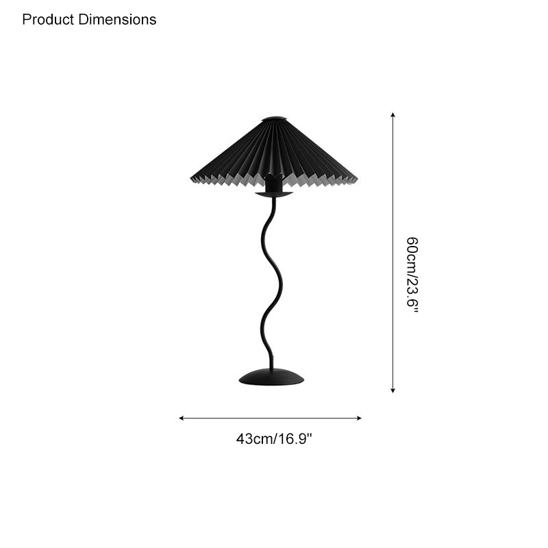 Diff Wavy Pleated Table Lamp-DF8001
