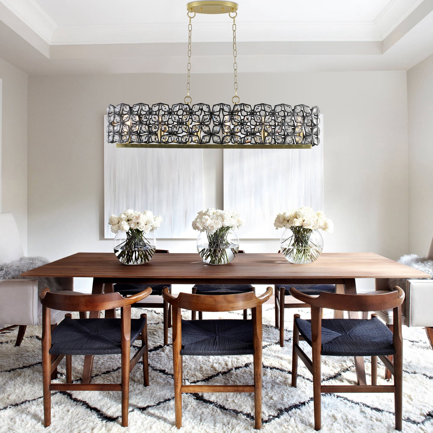 Modern Luxury Champagne Gold Oval Crystal ceiling chandelier -DG2034