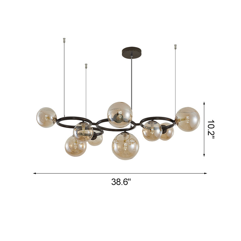 Diff Colored Glass Ball Chandelier-DF2253