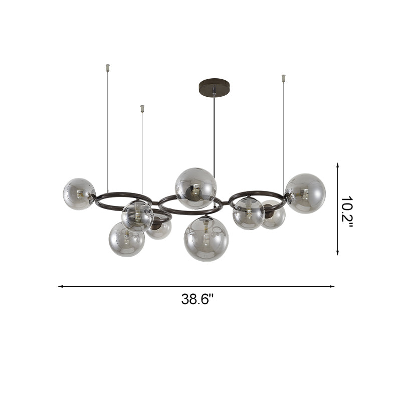 Diff Colored Glass Ball Chandelier-DF2253