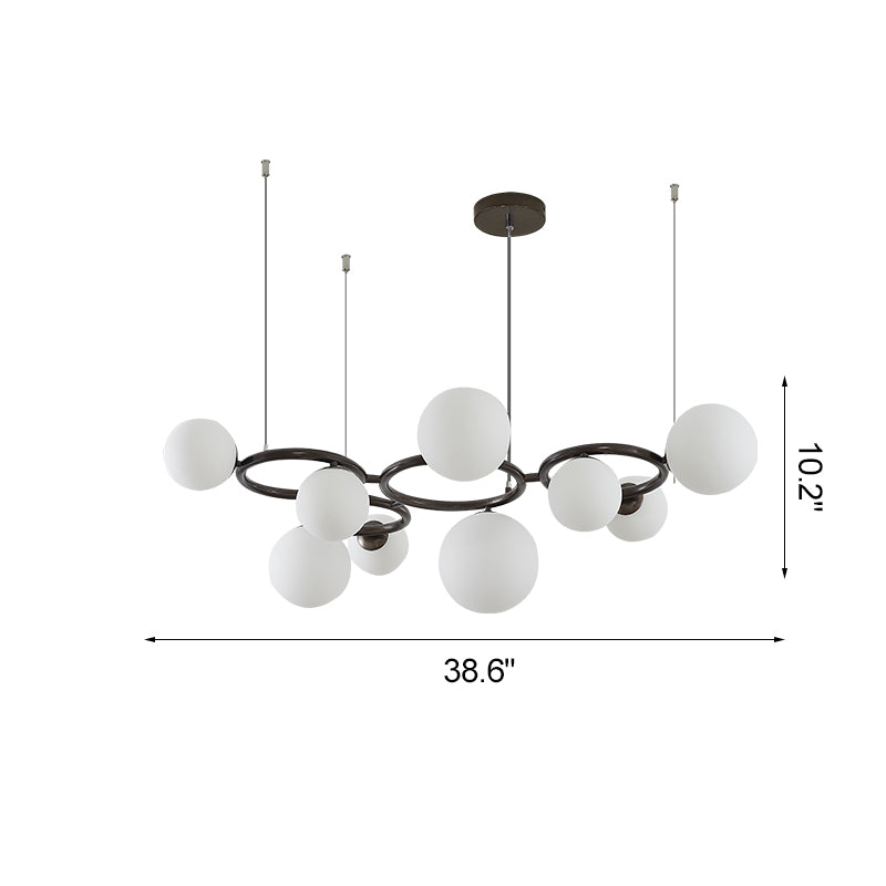 Diff Colored Glass Ball Chandelier-DF2253