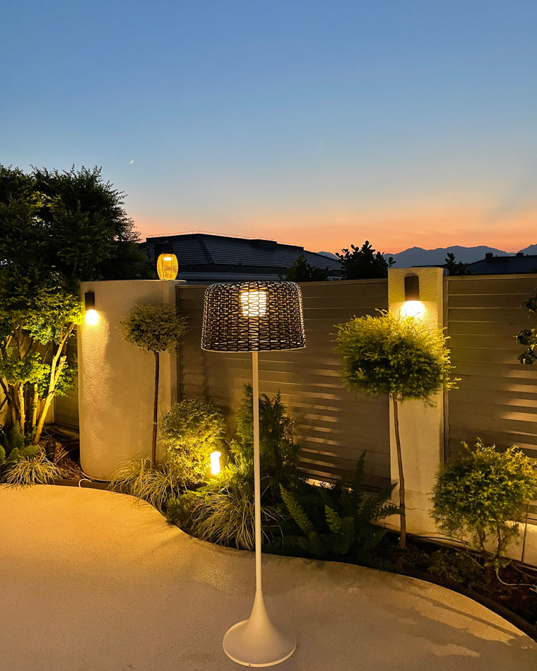 Diff Solar Rattan Floor lamp Outdoor Light-DF9011