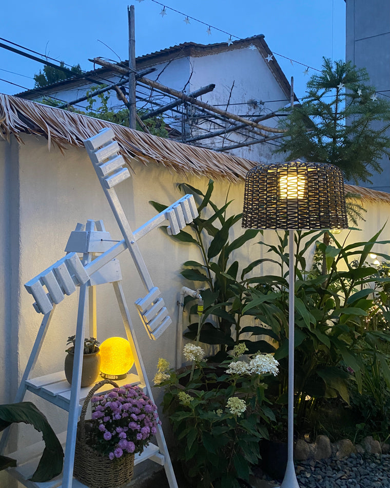 Diff Solar Rattan Floor lamp Outdoor Light-DF9011