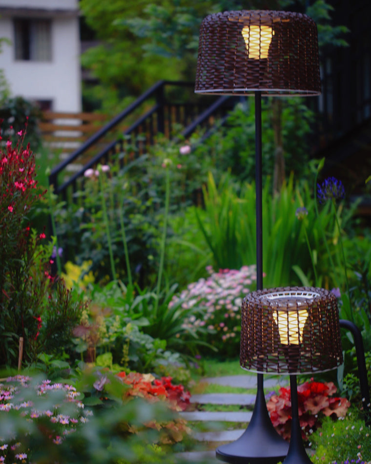 Diff Solar Rattan Floor lamp Outdoor Light-DF9011