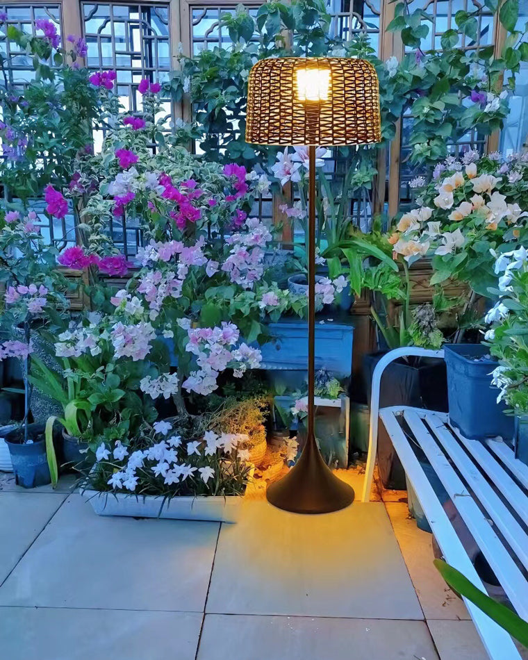 Diff Solar Rattan Floor lamp Outdoor Light-DF9011