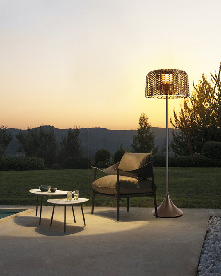 Diff Solar Rattan Floor lamp Outdoor Light-DF9011