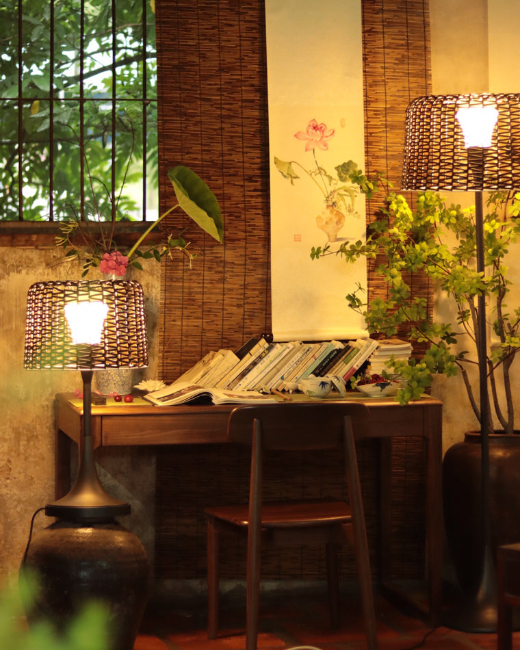 Diff Solar Rattan Floor lamp Outdoor Light-DF9011