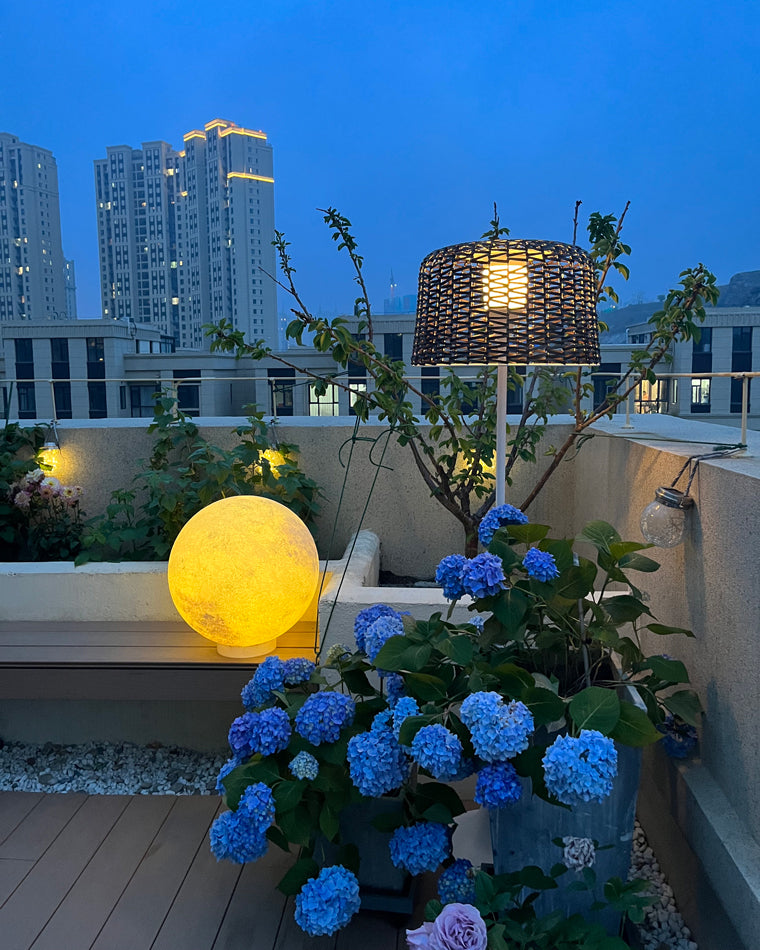 Diff Solar Rattan Floor lamp Outdoor Light-DF9011