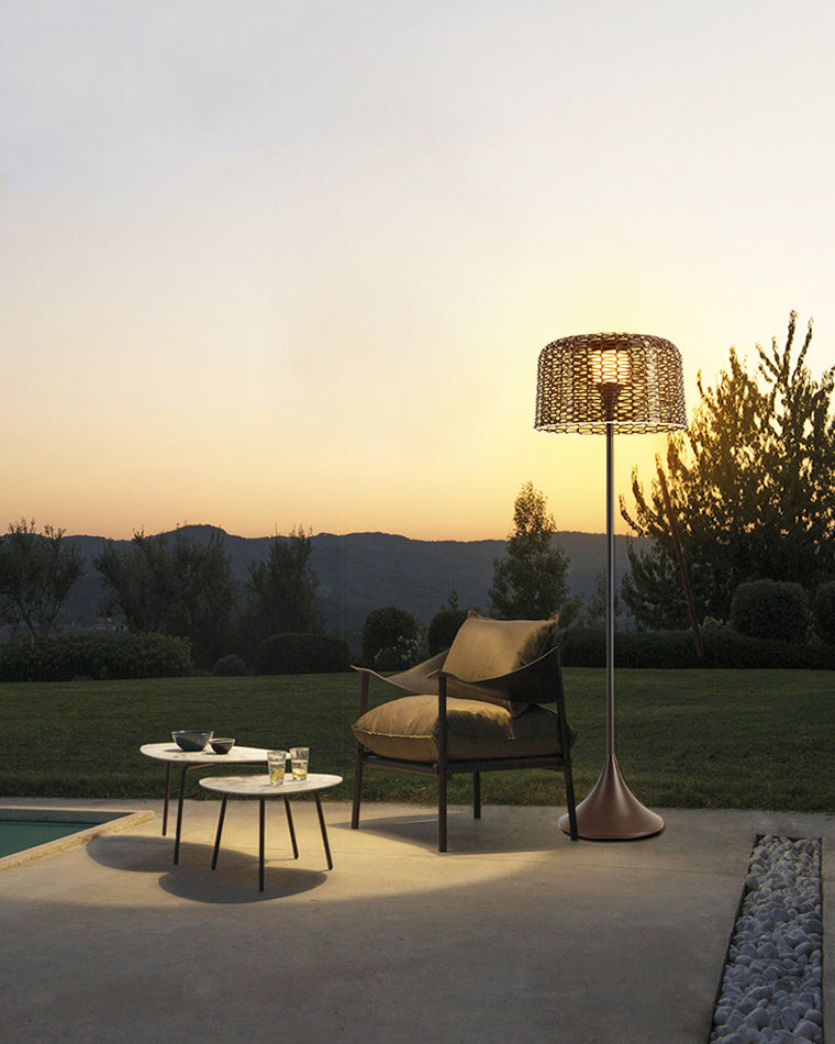 Diff Solar Rattan Floor lamp Outdoor Light-DF9011