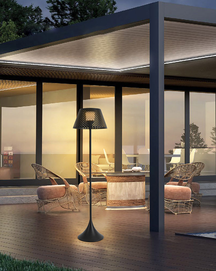 Diff Solar Rattan Floor lamp Outdoor Light-DF9011