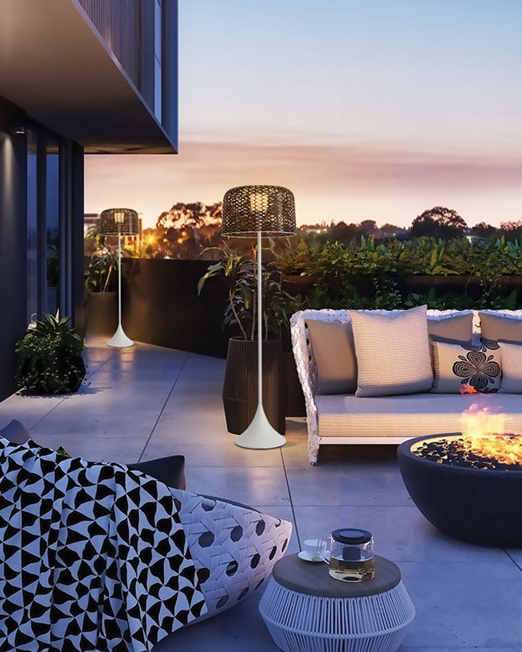 Diff Solar Rattan Floor lamp Outdoor Light-DF9011