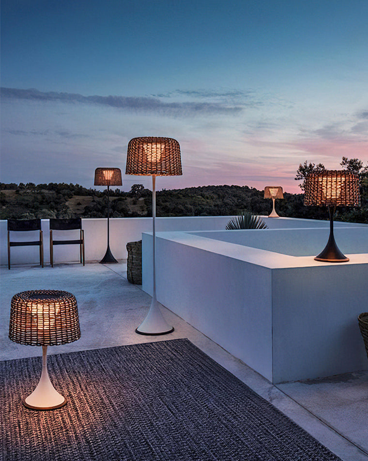 Diff Solar Rattan Floor lamp Outdoor Light-DF9011