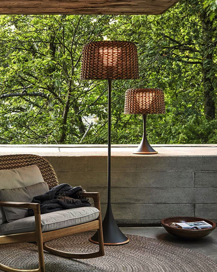 Diff Solar Rattan Floor lamp Outdoor Light-DF9011