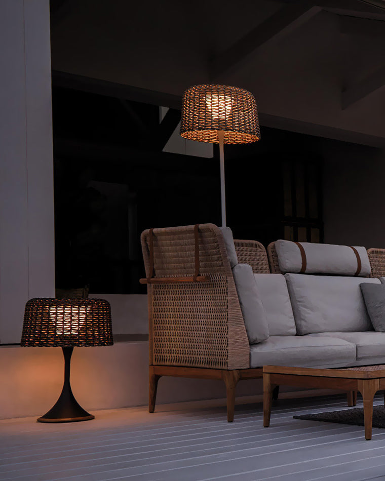 Diff Solar Rattan Floor lamp Outdoor Light-DF9011