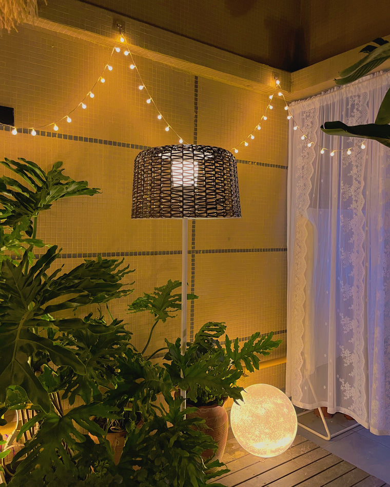 Diff Solar Rattan Floor lamp Outdoor Light-DF9011