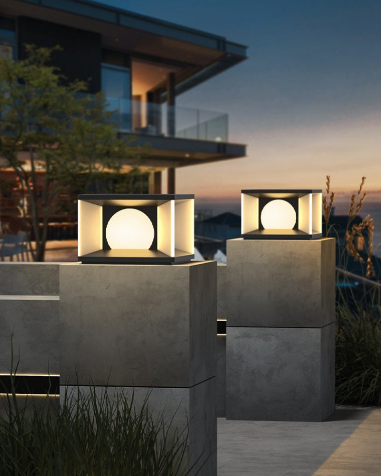 Diff Solar Pillar Outdoor Light-DF9018