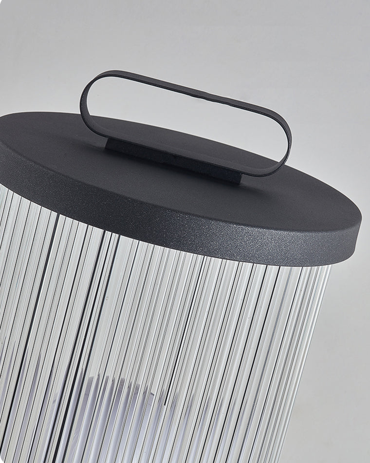 Diff Solar Pleated Glass Lantern Outdoor Light-DF9043