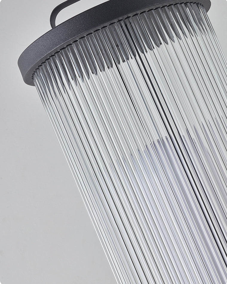 Diff Solar Pleated Glass Lantern Outdoor Light-DF9043